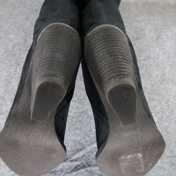 Zodiac Shoes Women 7.5 Boot Tall Western Ronson Fashion Cuban Heel Black OTK Zip - Picture 12 of 16